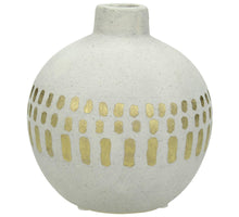 Kerzenständer Feines Steingut Beige 12,5x12,5x13,5cm