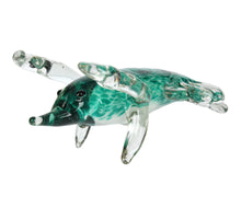Ornament Hummer Glas Türkis 26x11x10,5cm