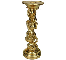Kerzenständer Oktopus Polyresin Gold 10.3x10.3x28.6cm