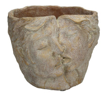 Pflanzgefäß Half Face Beton Gold 16x14.5x13cm