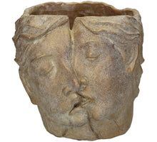 Pflanzgefäß Half Face Beton Gold 19.5x19x16.5cm