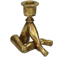 Kerzenständer Beine Polyresin Gold 8x11x11,8cm