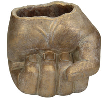 Pflanzer Hand Beton Gold 14.5x14x13cm