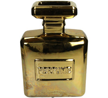 Vase Parfümflasche Feines Steingut Gold 19.5x8.5x29.7cm