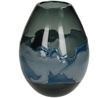 Vase Glas Blau 30x23x23cm