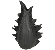 Vase Feines Steingut Schwarz 16x11x23,5cm