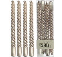 Kerze Twisted Wax Champagner 7.8x2.5x26cm BOX/4