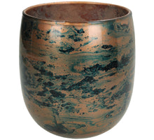 Vase Glas Blau 15x15x16cm