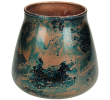 Kerzenständer Glas Blau 9x9x9cm