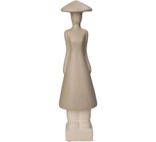 Ornament Menschen Feines Steingut Beige 9x8x31,5cm