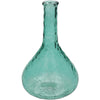 Vase aus recyceltem Glas, petrolfarben, 20x13x13cm