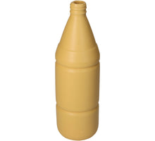 Vase Flasche Feines Steingut Gelb 8x8x26cm