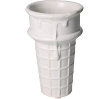 Planter Eisbecher Feines Steingut Weiß 8,8x8,8x14,8cm
