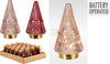 BOOM GLAS MET LED D6 H11CM 2 ASSORTIE ROZE/BORDO (incl. 3X LR1130)