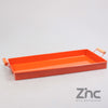 ZINK SCHAAL RECHTHOEKIG 20X40 CM ORANJE