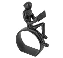 Bild Buch sitzend schwarz 14x6x20,5cm