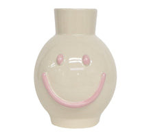 Keramikvase Smiley rosa 15,5x15x20cm