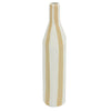 Keramikvase Streifenmuster schlammfarben 6,2x6,2x28,5cm