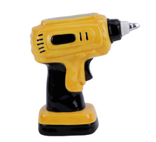 Aardewerk vaas bloemboor geel 21,1x10,6x23,3cm