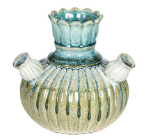 Keramik-Tulpenvase blau 19x19x18cm