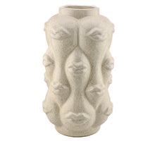 Keramikvase Lippenform beige 14x14x25cm