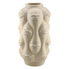Keramikvase Lippenform beige 16,5x16,5x30cm