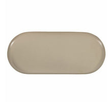 Metalltablett oval sandfarben 40x17x2cm