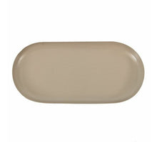 Metalltablett oval sandfarben 20x9,5x1,5cm