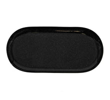 Metalltablett oval schwarz 20x9,5x1,5cm
