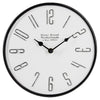 Standuhr aus Metall, weiß, 25x25x9cm