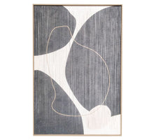 Malerei Draht organisch schwarz/weiss 56x84x2,5cm