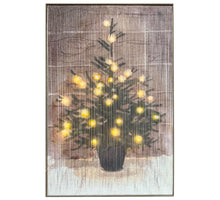 Malerei Draht Weihnachtsbaum mit Lichtern 55.5x84x2.5cm