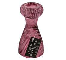 Glazen kaarsenstandaard roze 6x6x12cm