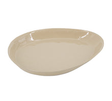 Tablett organisch gehämmert beige 16x12x1cm