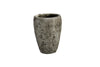 Vase Lava rund D15 H20cm Steingrau