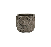Pot Lava Quadrat 11x11x11cm Stein Grau