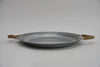 Zinkplateau rond met jute oren 40cm