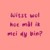 Tegeltje Fries wits wol hoe mâl