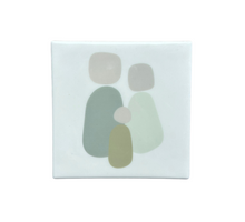 Fliesen-Set für Familien mit drei Personen, Keramik, 10x10x0,5cm