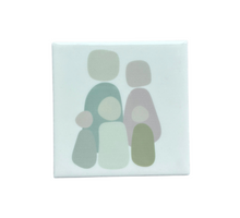 Fliesen-Set für fünfköpfige Familie, Keramik, 10x10x0,5cm
