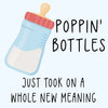 Fliese „Poppin' Bottles“, 10,5 x 10,5 x 0,5 cm, Keramik