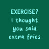 Tegeltje excercise extra fries 10,5x10,5x0,5cm