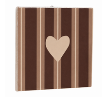 Tegeltje hartje beige 10,5x10,5x0,5cm