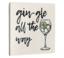 Tegeltje Ging-gle all the way - keramiek 10,5x10,5x0,5cm