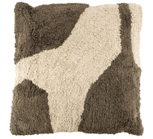 Kussen 45x45cm getuft bruin organisch