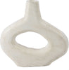 Holz-Donut-Vase weiß 22x6x21,5cm