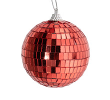 Set van 6 discoballen 8cm rood